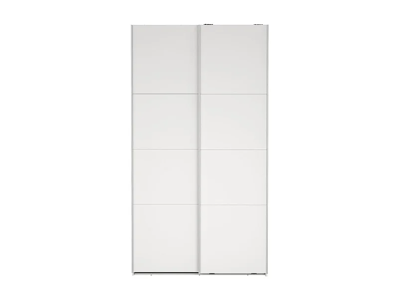 Catania Kleiderschrank 221x119x67cm, 2 Schiebetüren weiß.