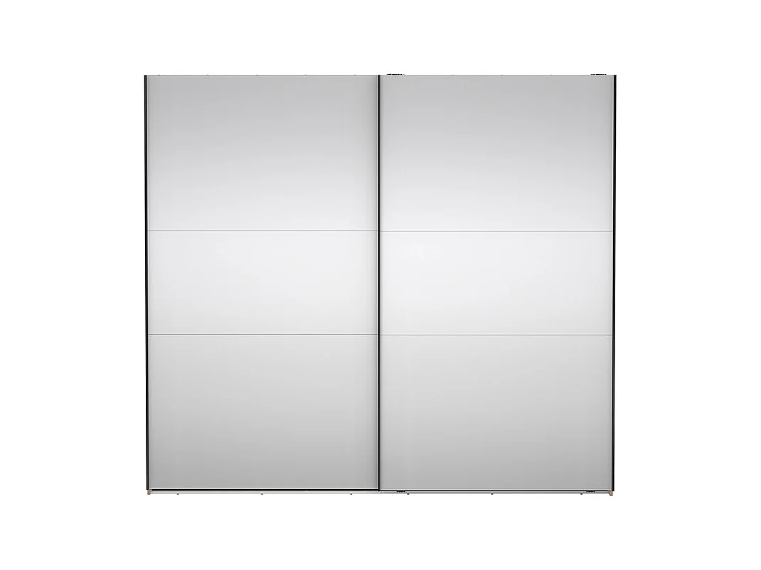 Como armoire coulissante 2 portes avec miroir 245x220cm chêne décor.