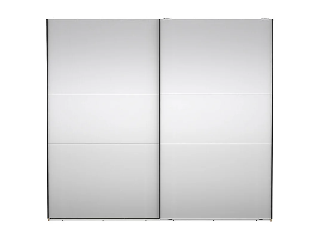 Como armoire coulissante 2 portes avec miroir 245x220cm chêne décor.