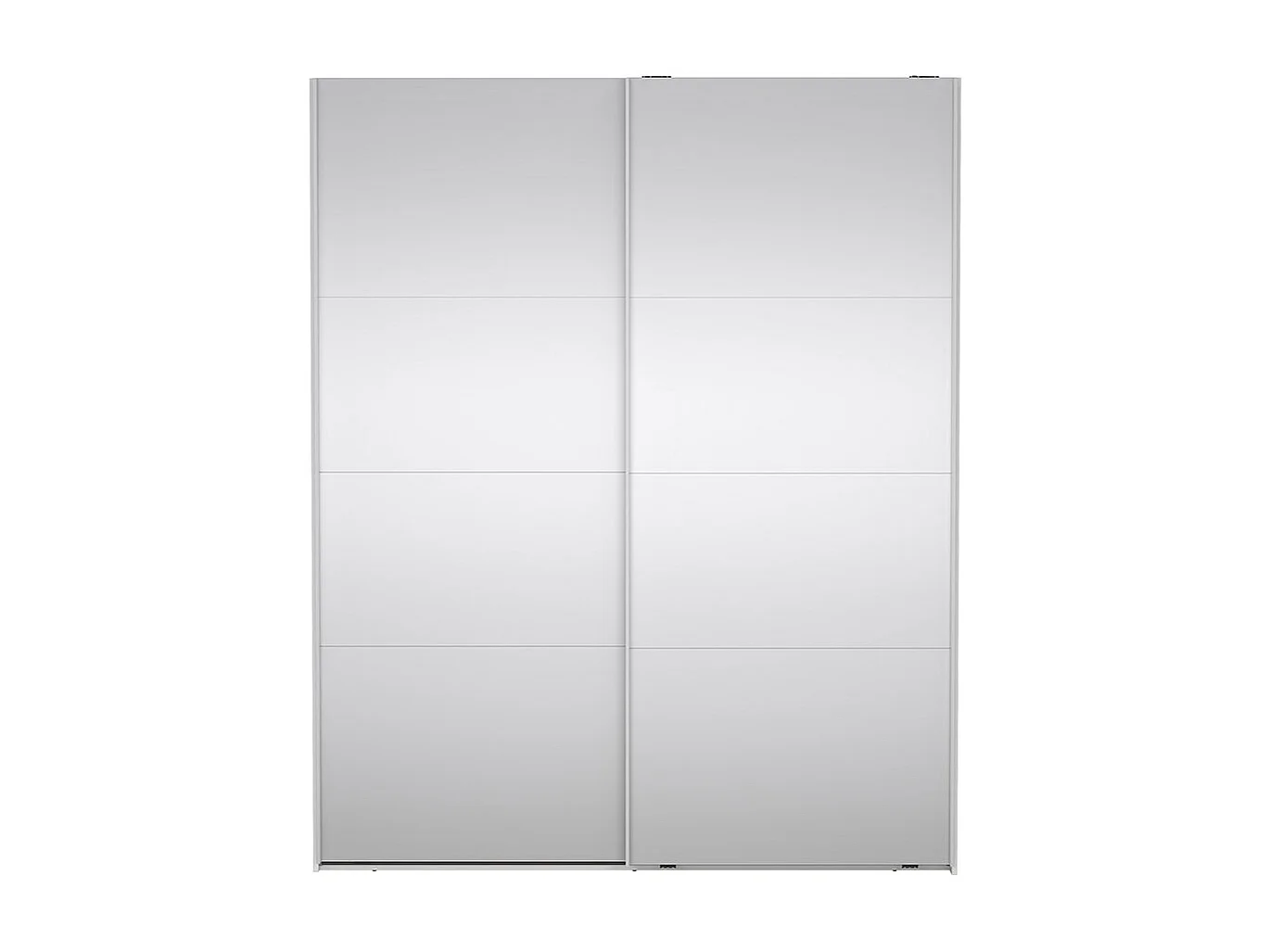 Catania Schiebetürenschrank 2 Türen mit Spiegel 180x220cm weiß.