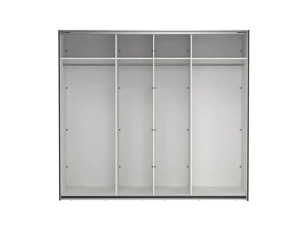 Como armoire coulissante 2 portes avec miroir 245x220cm gris mat.