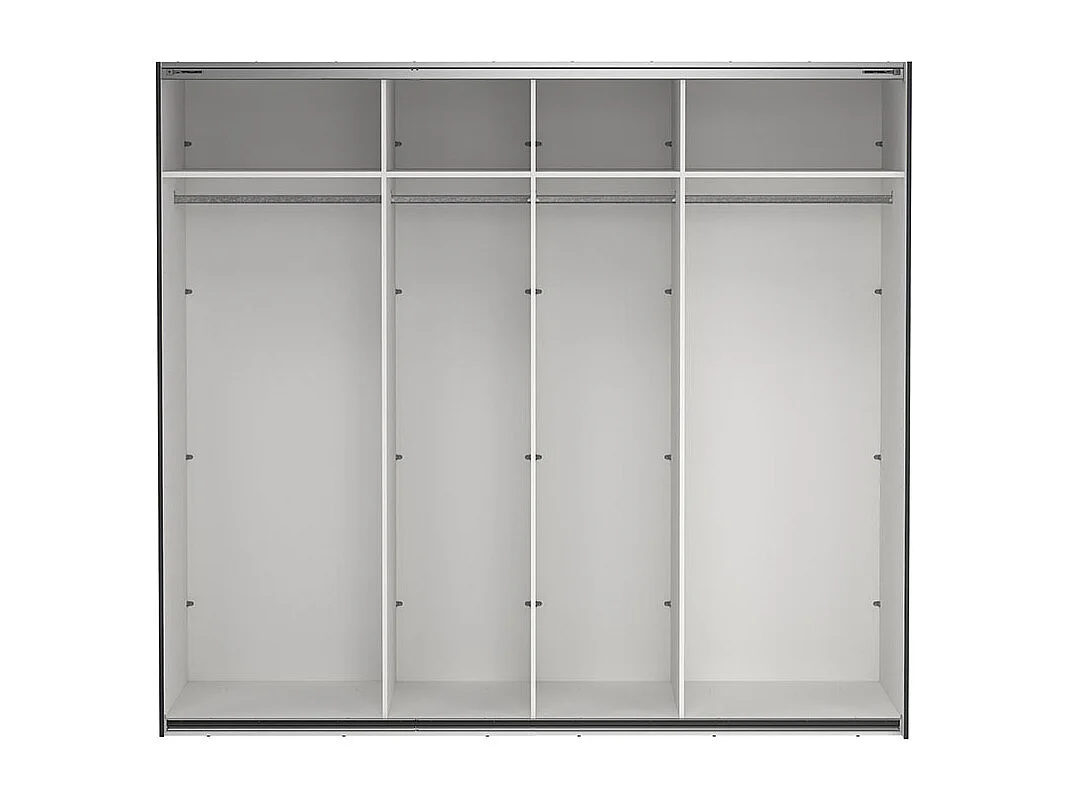 Como armoire coulissante 2 portes avec miroir 245x220cm gris mat.