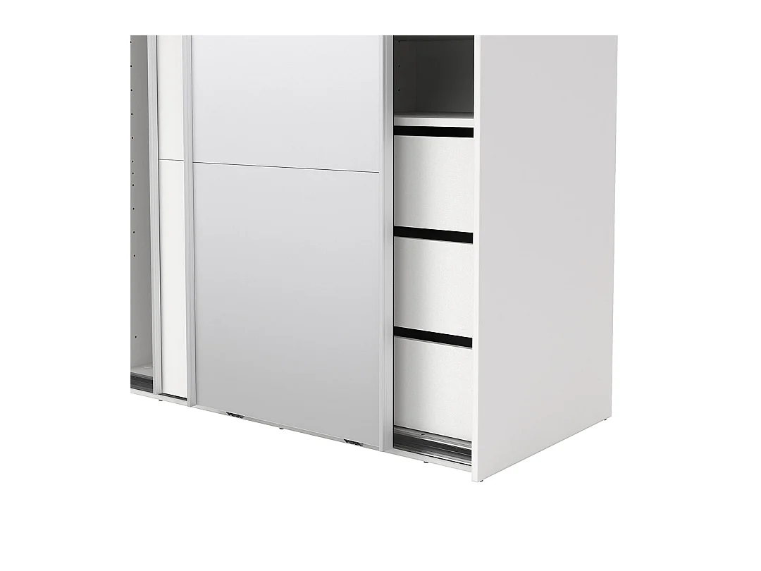 Catania schuifdeurkast 2 deuren 120x200cm wit.