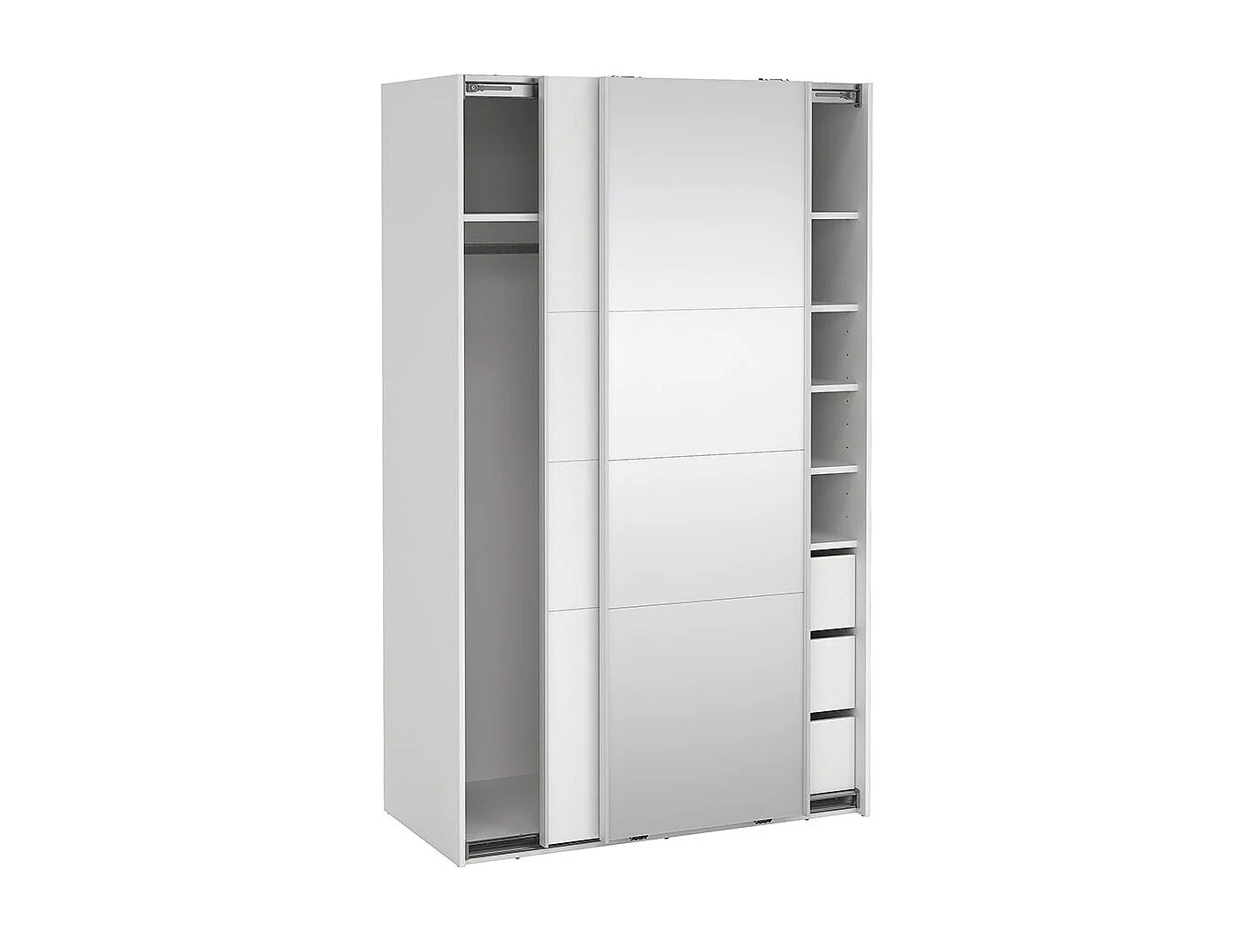 Catania Schiebetürenschrank 2 Türen 120x200cm weiß.