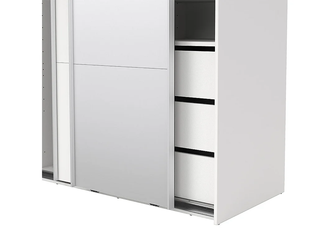 Catania Schiebetürenschrank 2 Türen 120x200cm weiß.