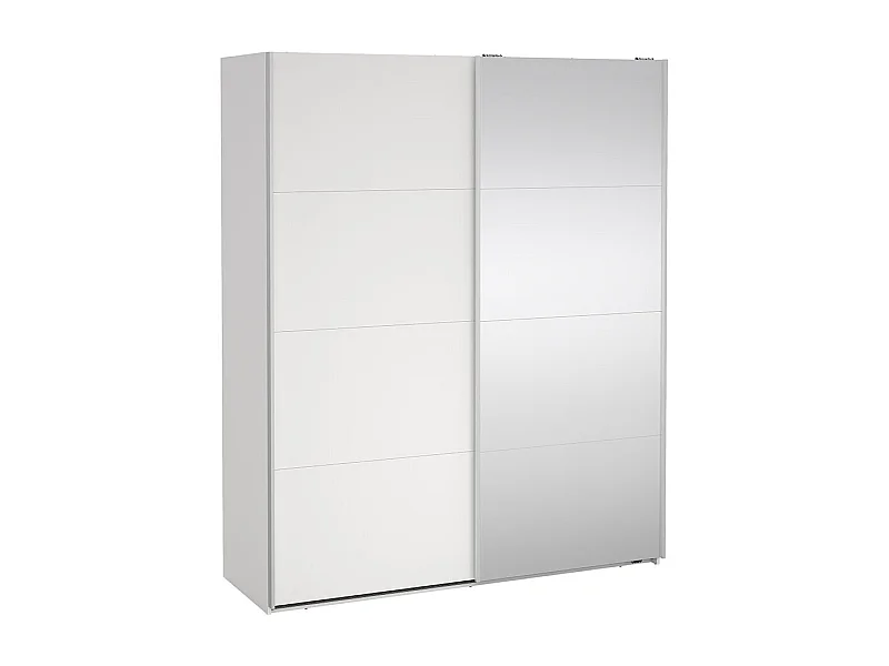 Bergamo armoire coulissante 2 portes 180x220cm blanc.