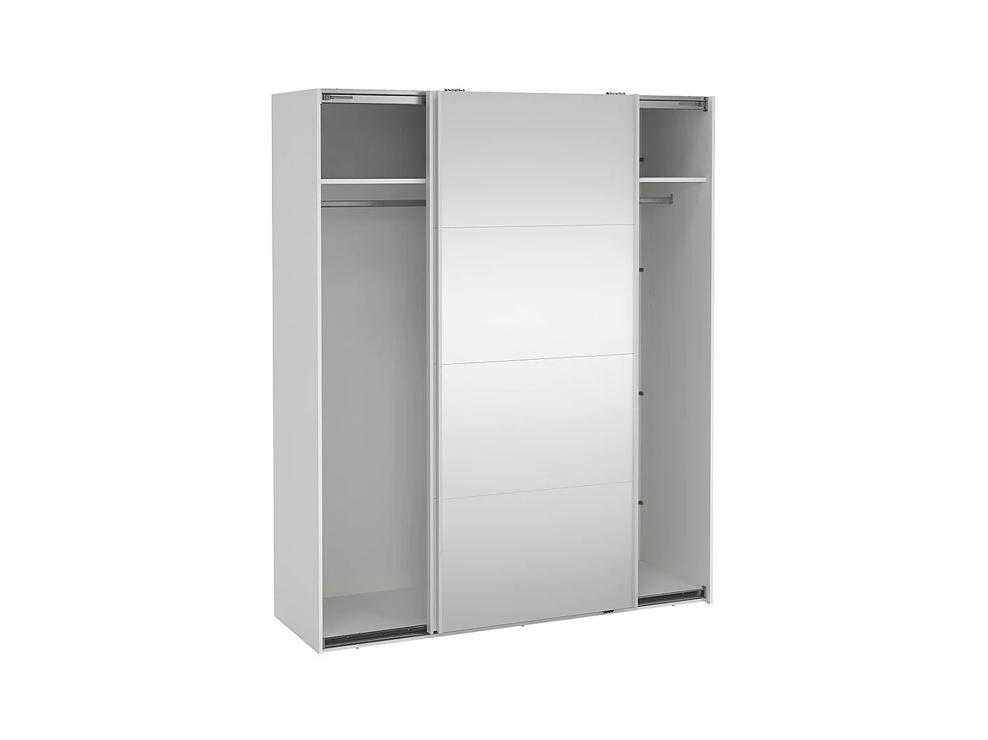 Bergamo armoire coulissante 2 portes 180x220cm blanc.