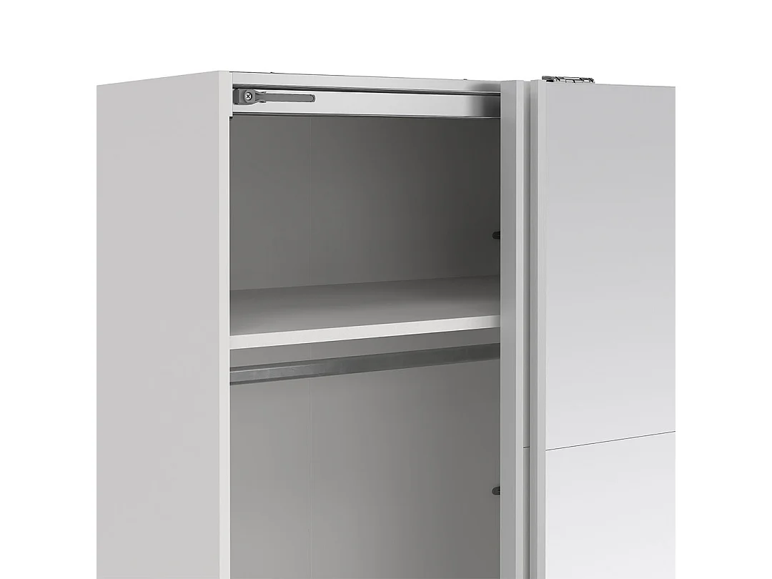 Bergamo armoire coulissante 2 portes 180x220cm blanc.
