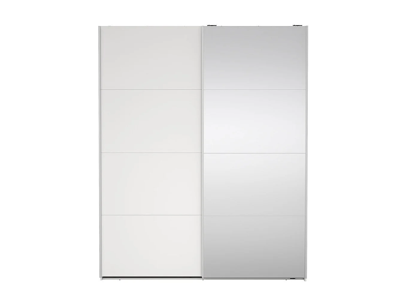 Bergamo schuifdeurkast 2 deuren 180x220cm wit.