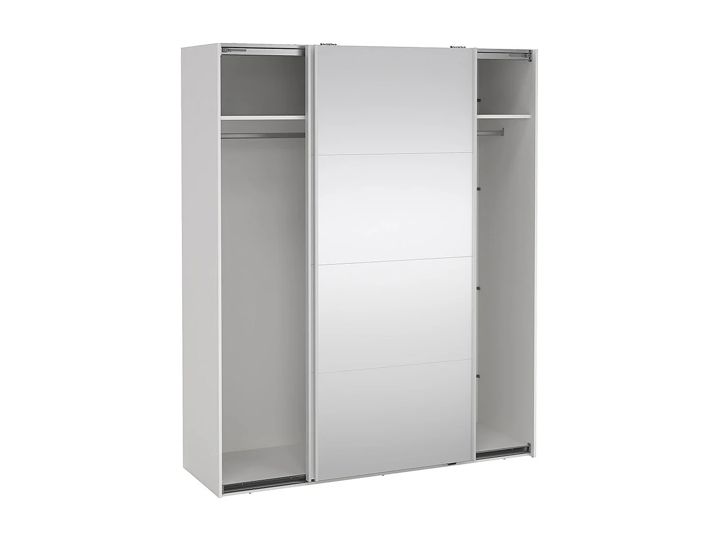 Bergamo schuifdeurkast 2 deuren 180x220cm wit.