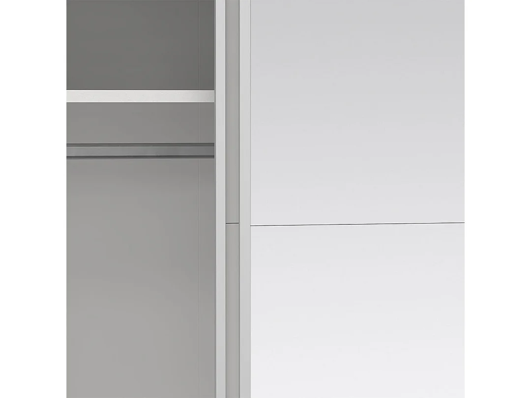 Bergamo schuifdeurkast 2 deuren 180x220cm wit.