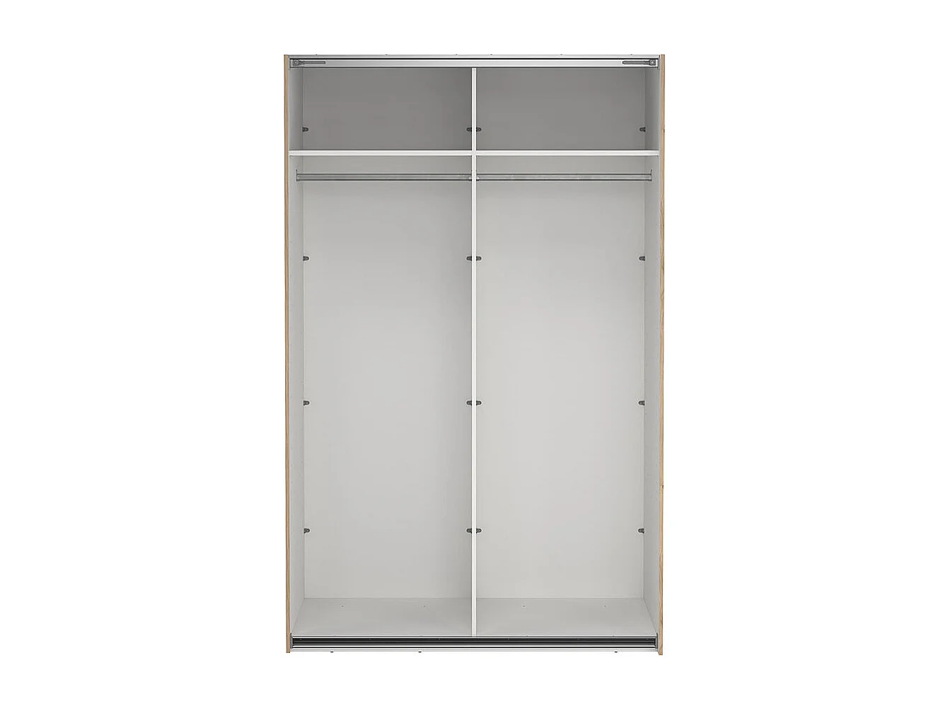 Bergamo armoire coulissante 2 portes 140x220cm chêne décor.