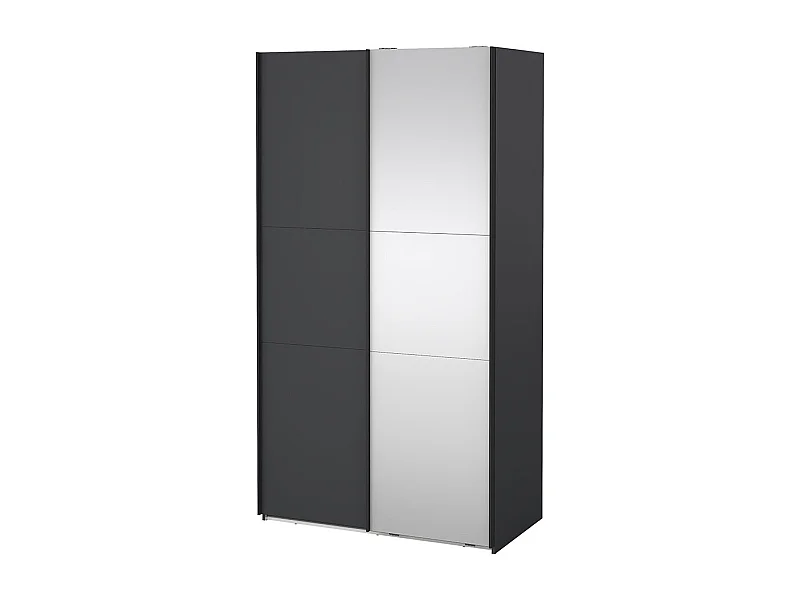 Como armoire coulissante 2 portes 120x220cm gris mat.