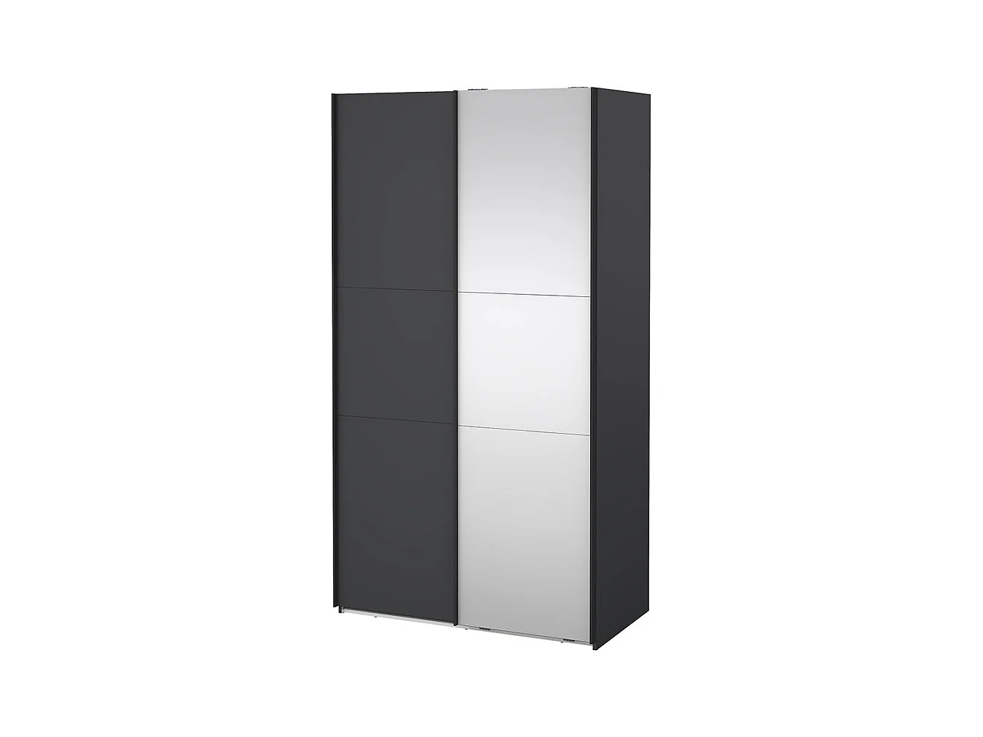 Como armoire coulissante 2 portes 120x220cm gris mat.