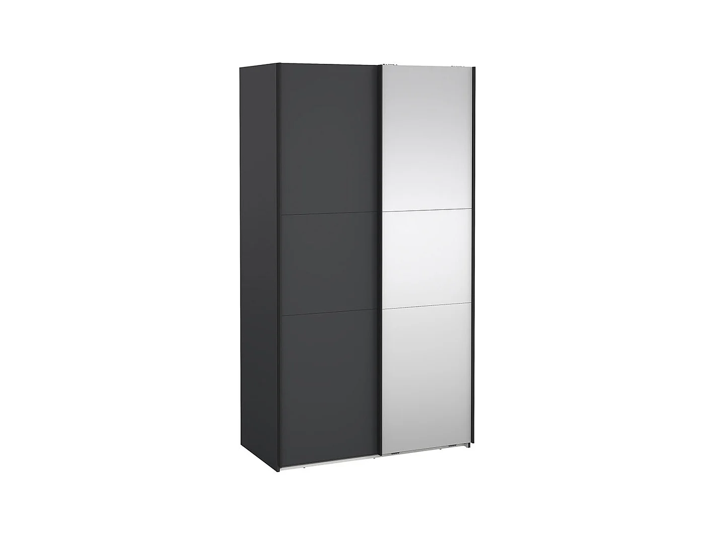 Como armoire coulissante 2 portes 120x220cm gris mat.