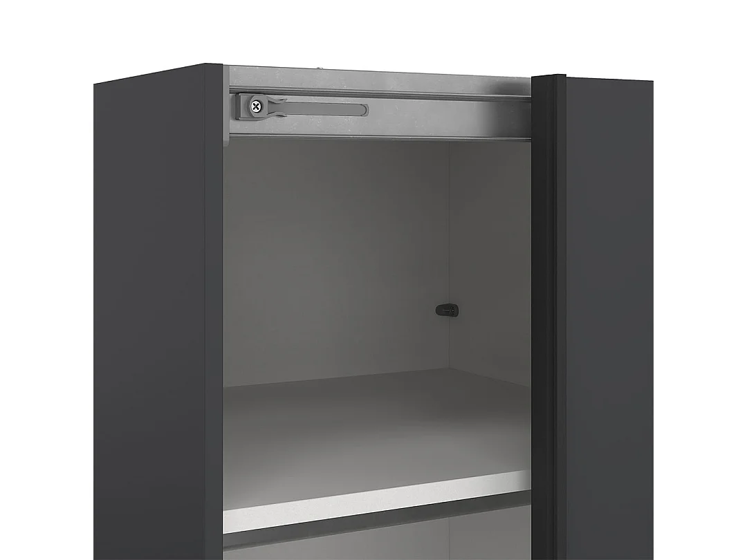 Como armoire coulissante 2 portes 120x220cm gris mat.