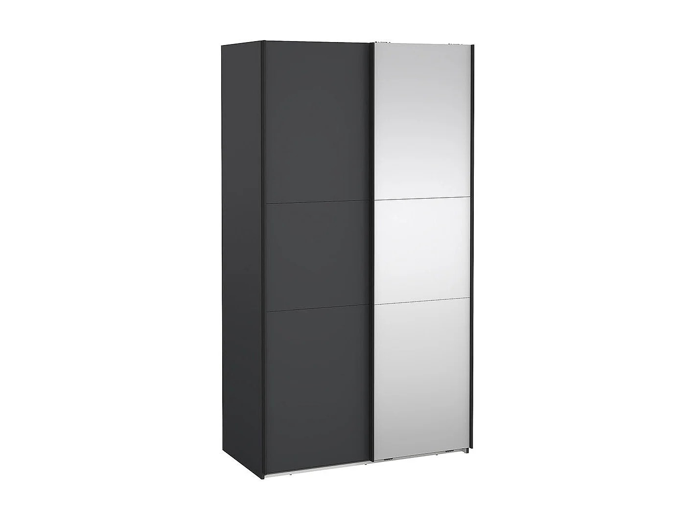 Como armoire coulissante 2 portes 120x220cm gris mat.
