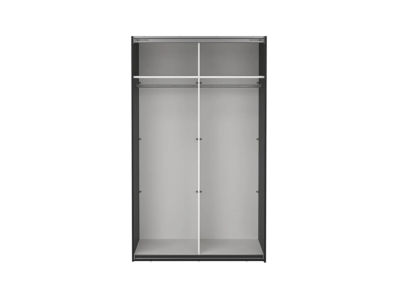 Catania armoire coulissante 2 portes avec miroir 120x200cm noir mat.