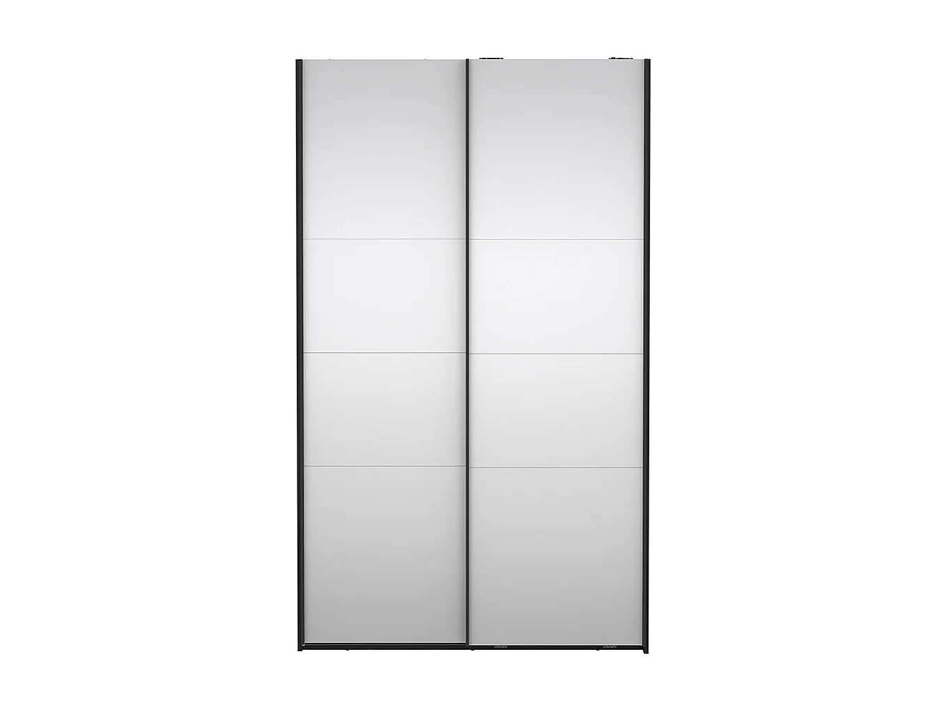 Catania armoire coulissante 2 portes avec miroir 120x200cm noir mat.