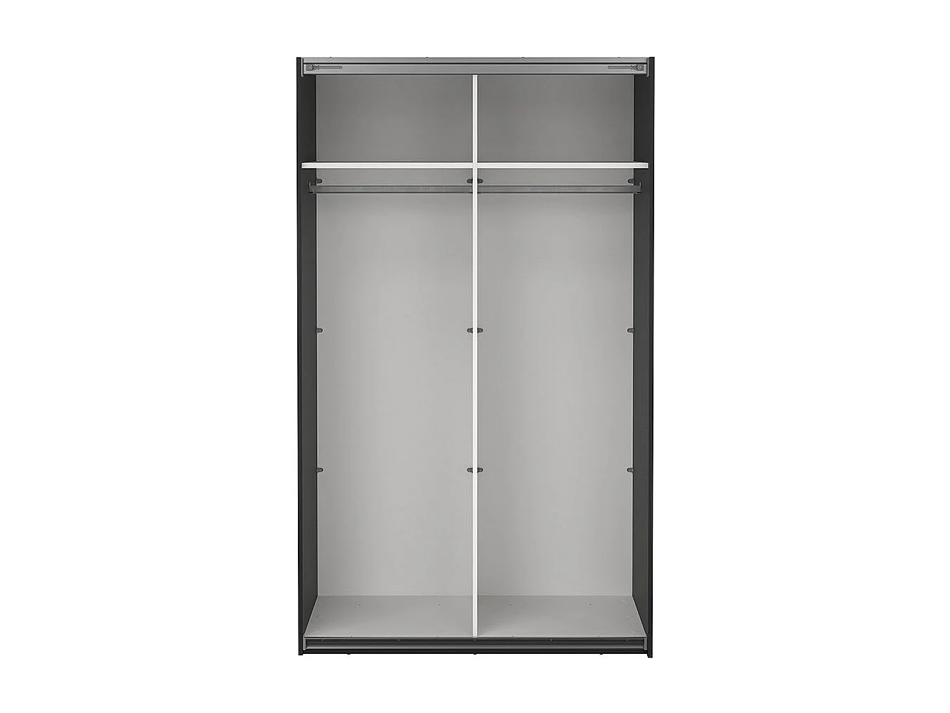 Catania armoire coulissante 2 portes avec miroir 120x200cm noir mat.