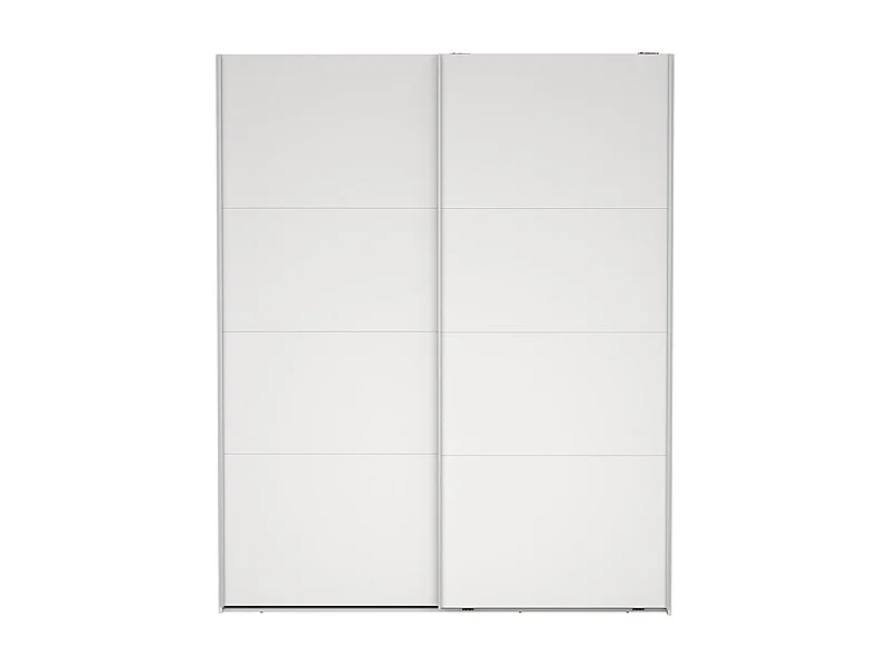 Catania Kleiderschrank 221x179x65cm, 2 Schiebetüren weiß.