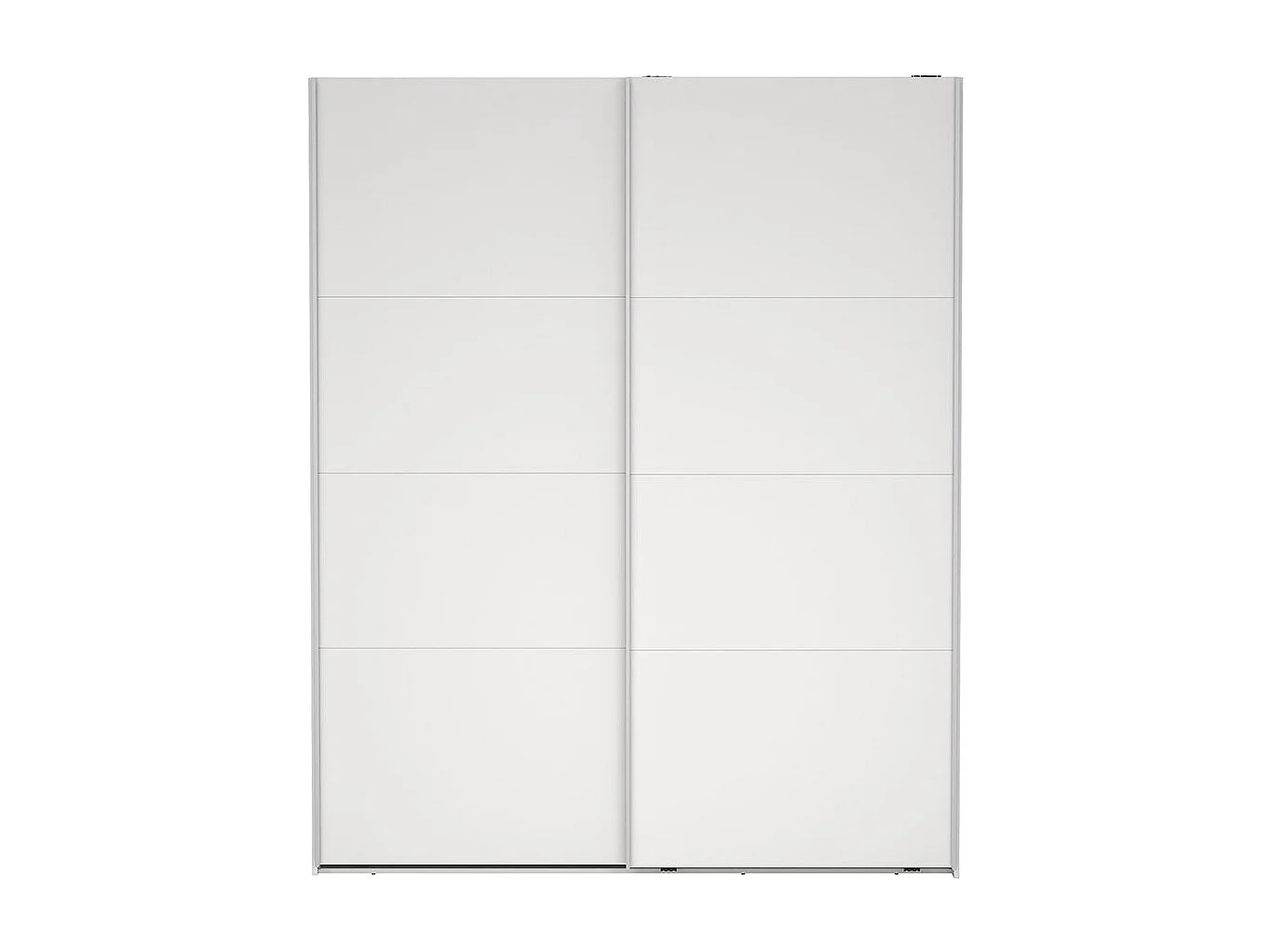 Catania Kleiderschrank 221x179x65cm, 2 Schiebetüren weiß.