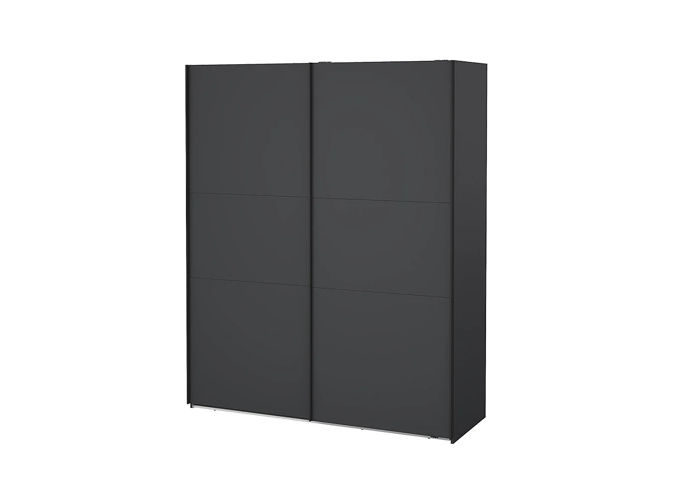 Como armoire coulissante 2 portes 180x220cm gris mat.