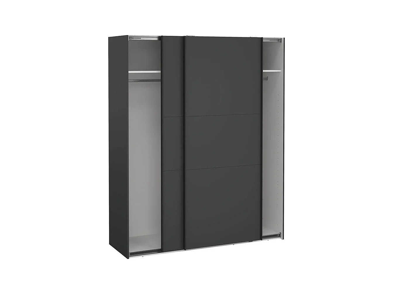 Como armoire coulissante 2 portes 180x220cm gris mat.