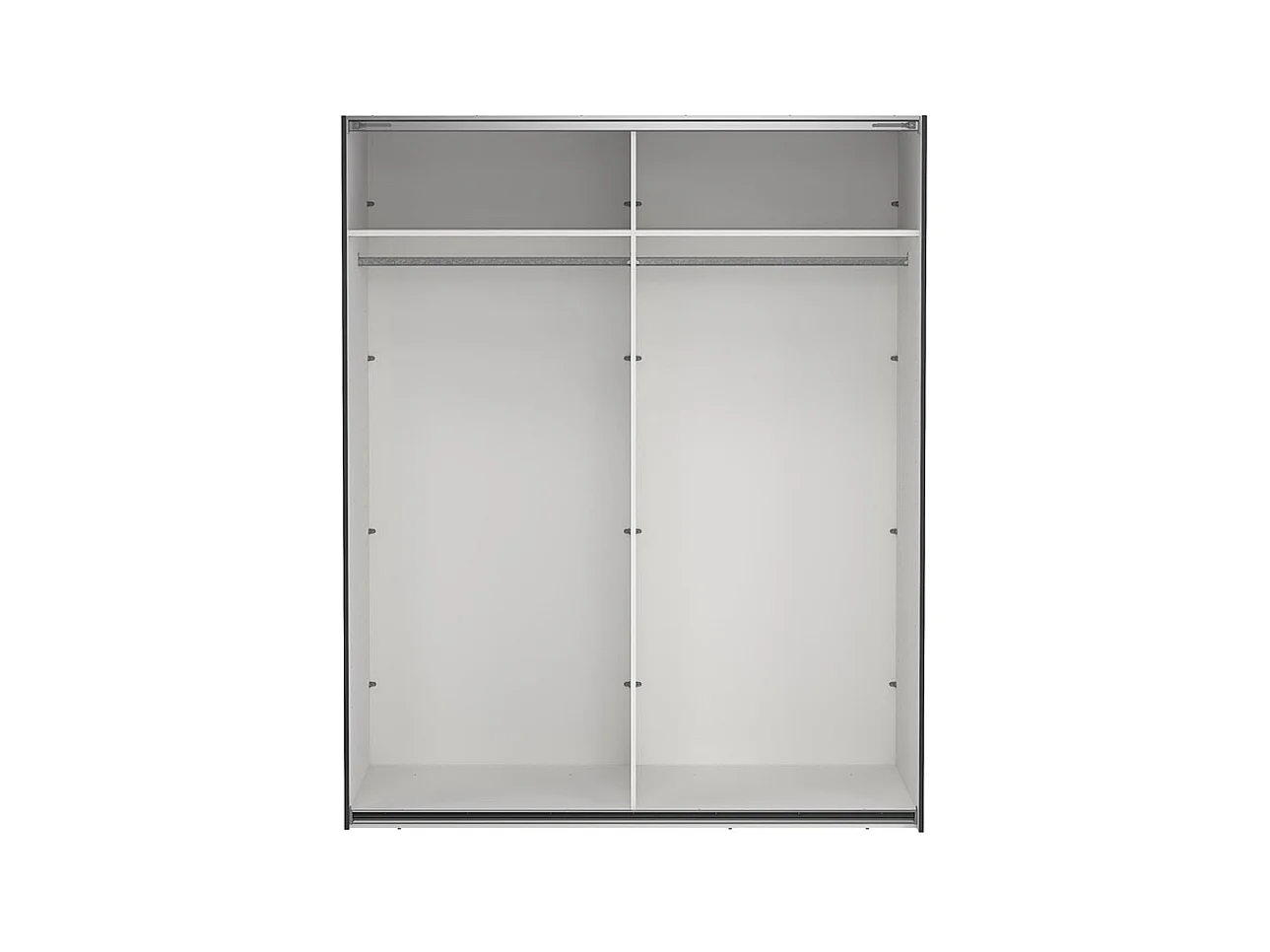 Como armoire coulissante 2 portes 180x220cm gris mat.