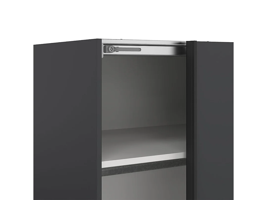 Como armoire coulissante 2 portes 180x220cm gris mat.