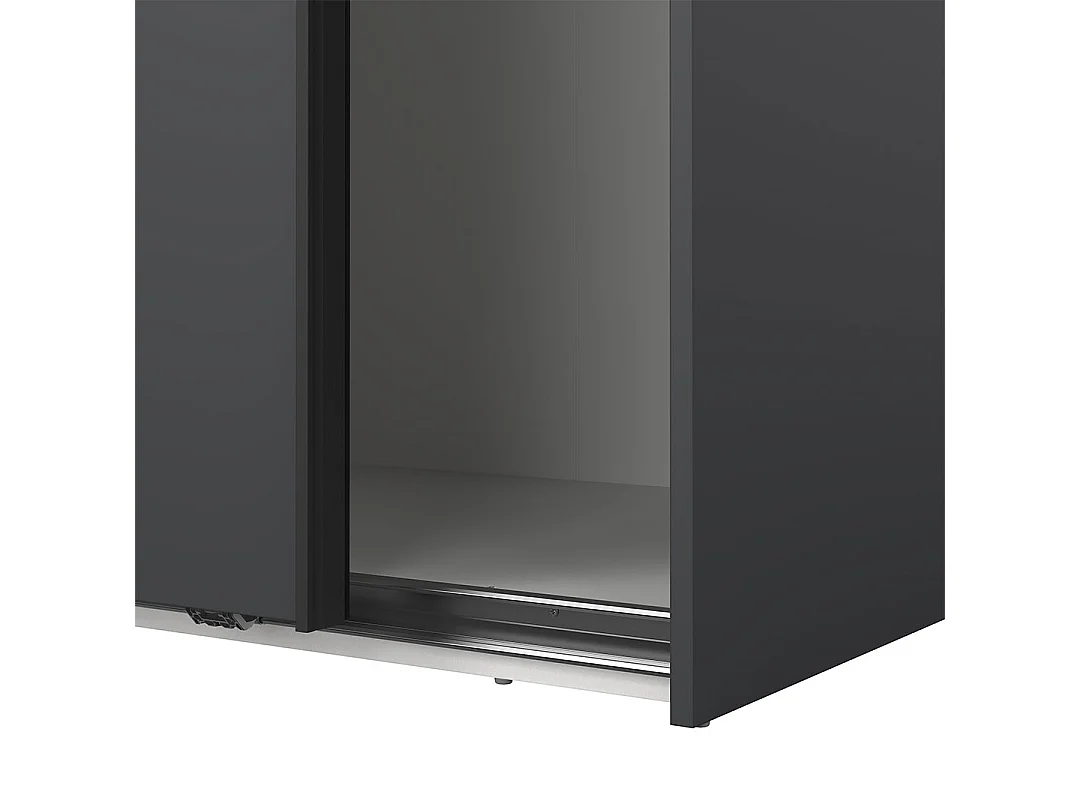 Como armoire coulissante 2 portes 180x220cm gris mat.