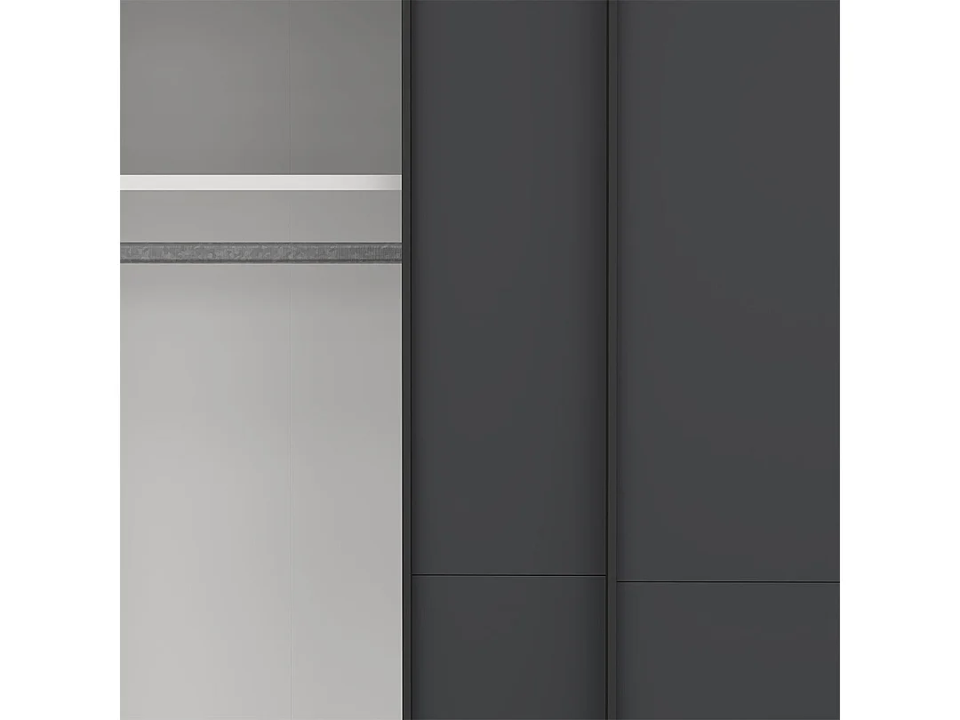 Como armoire coulissante 2 portes 180x220cm gris mat.