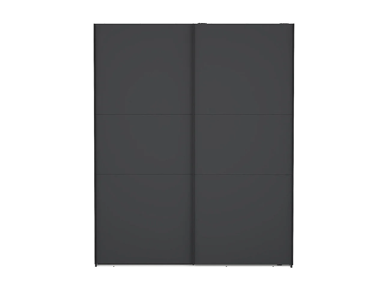 Como armoire coulissante 2 portes 180x220cm gris mat.