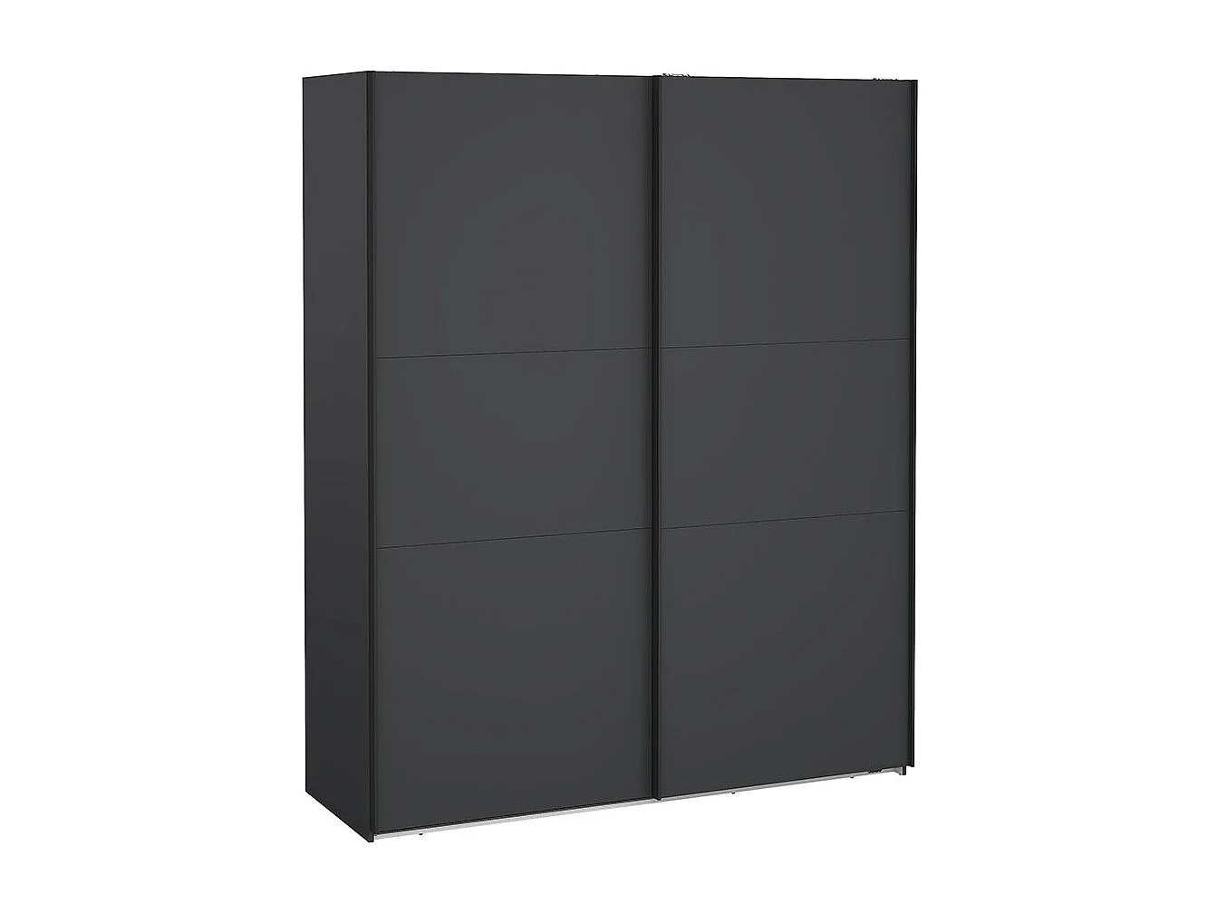 Como armoire coulissante 2 portes 180x220cm gris mat.