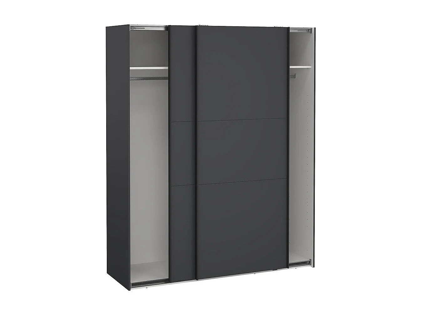 Como armoire coulissante 2 portes 180x220cm gris mat.