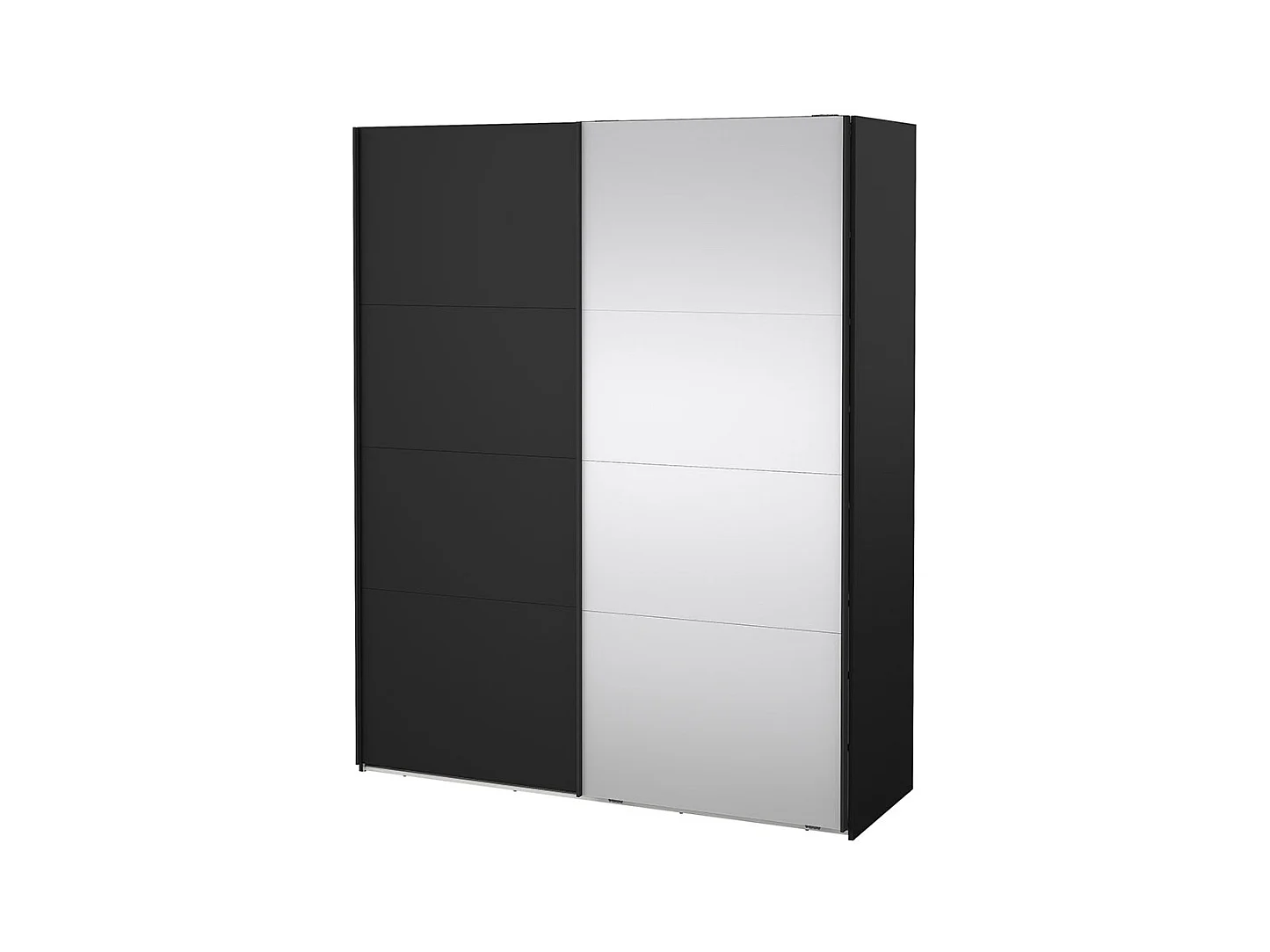 Catania armoire coulissante 2 portes 180x220cm noir mat.
