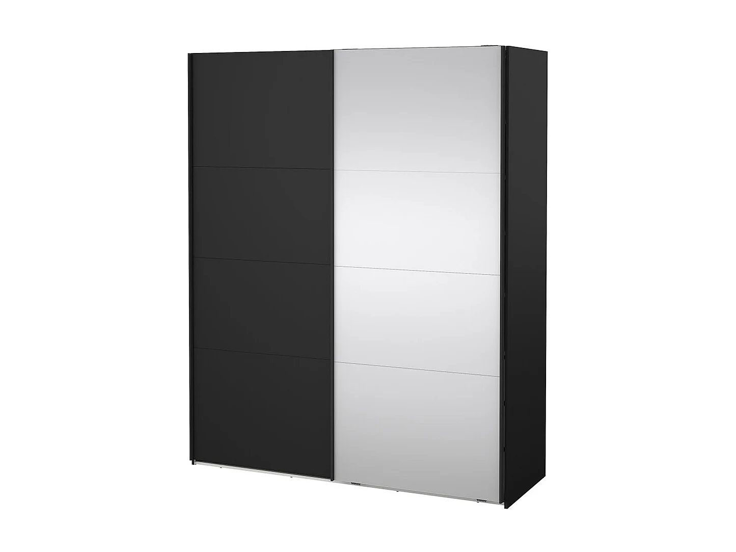 Catania armoire coulissante 2 portes 180x220cm noir mat.