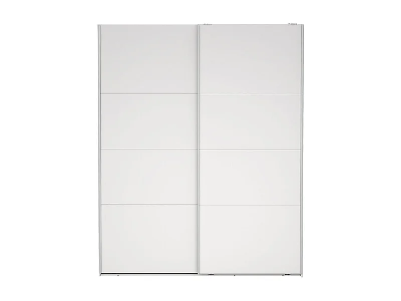 Catania Kleiderschrank 221x179x65cm, 2 Schiebetüren weiß.