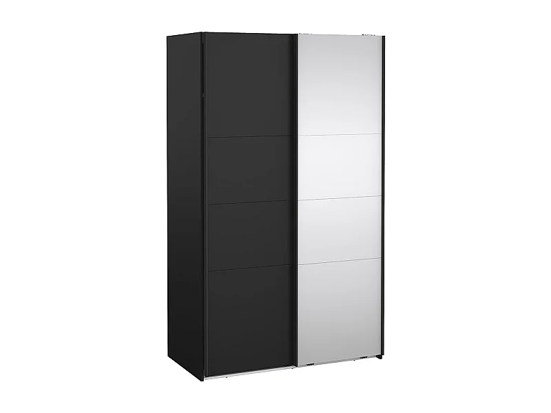 Catania armoire coulissante 2 portes 120x200cm noir mat.