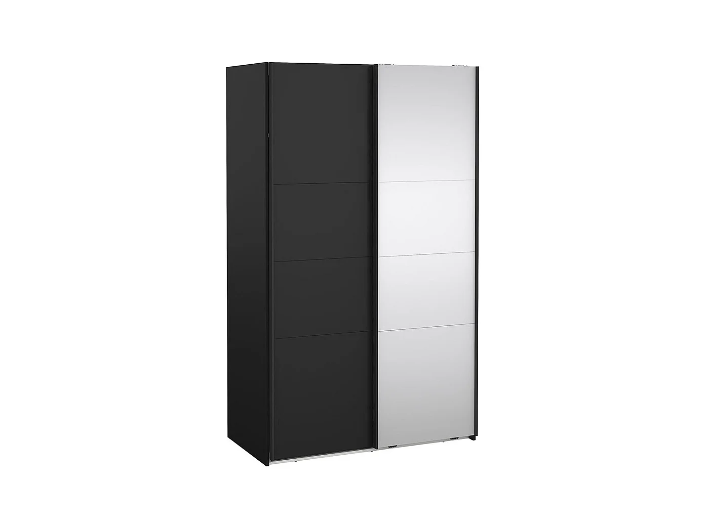 Catania armoire coulissante 2 portes 120x200cm noir mat.
