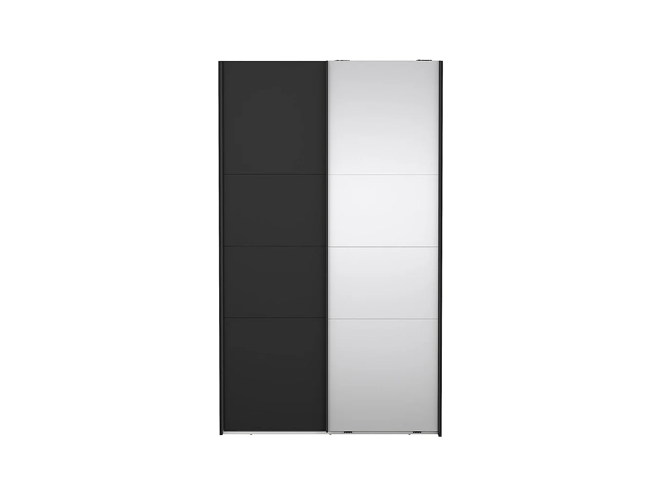 Catania armoire coulissante 2 portes 120x200cm noir mat.