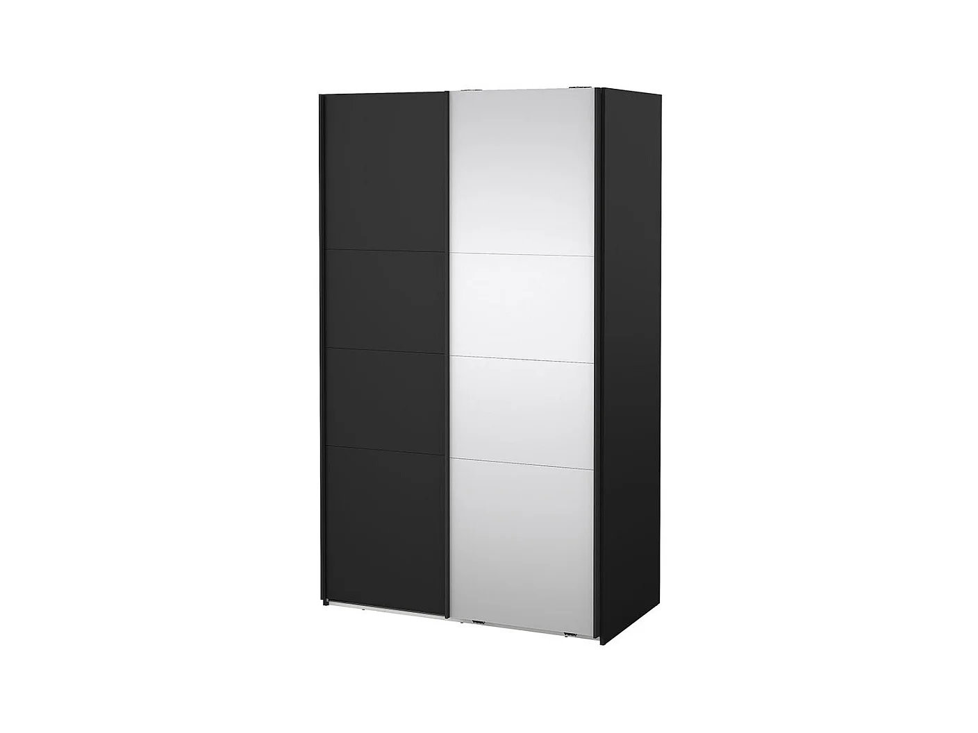 Catania armoire coulissante 2 portes 120x200cm noir mat.