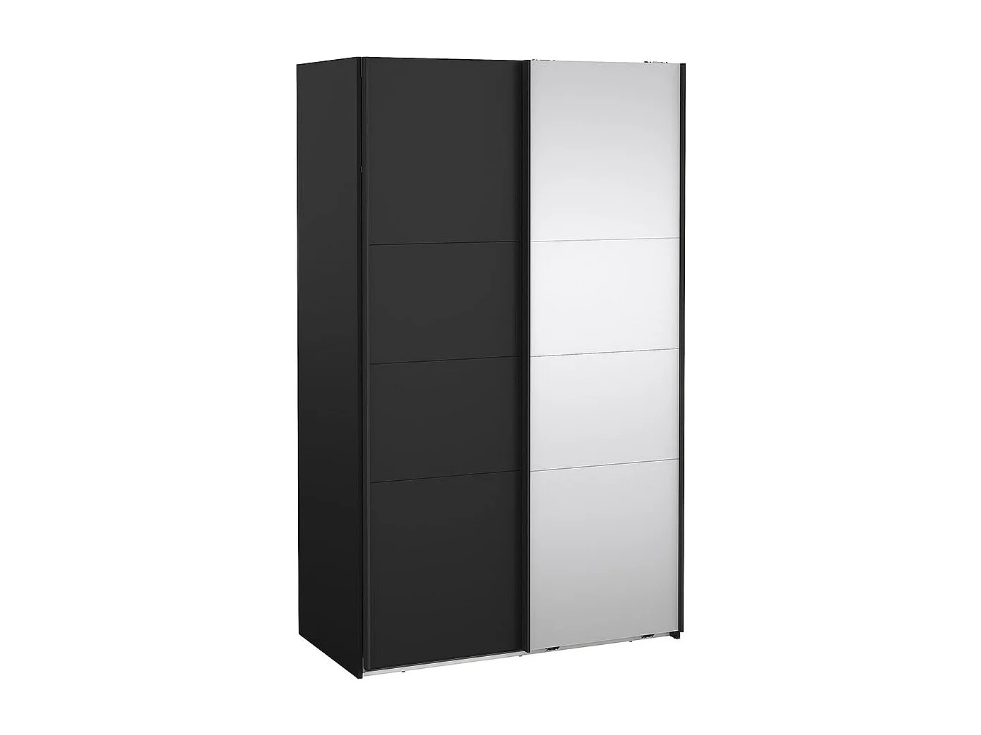 Catania armoire coulissante 2 portes 120x200cm noir mat.