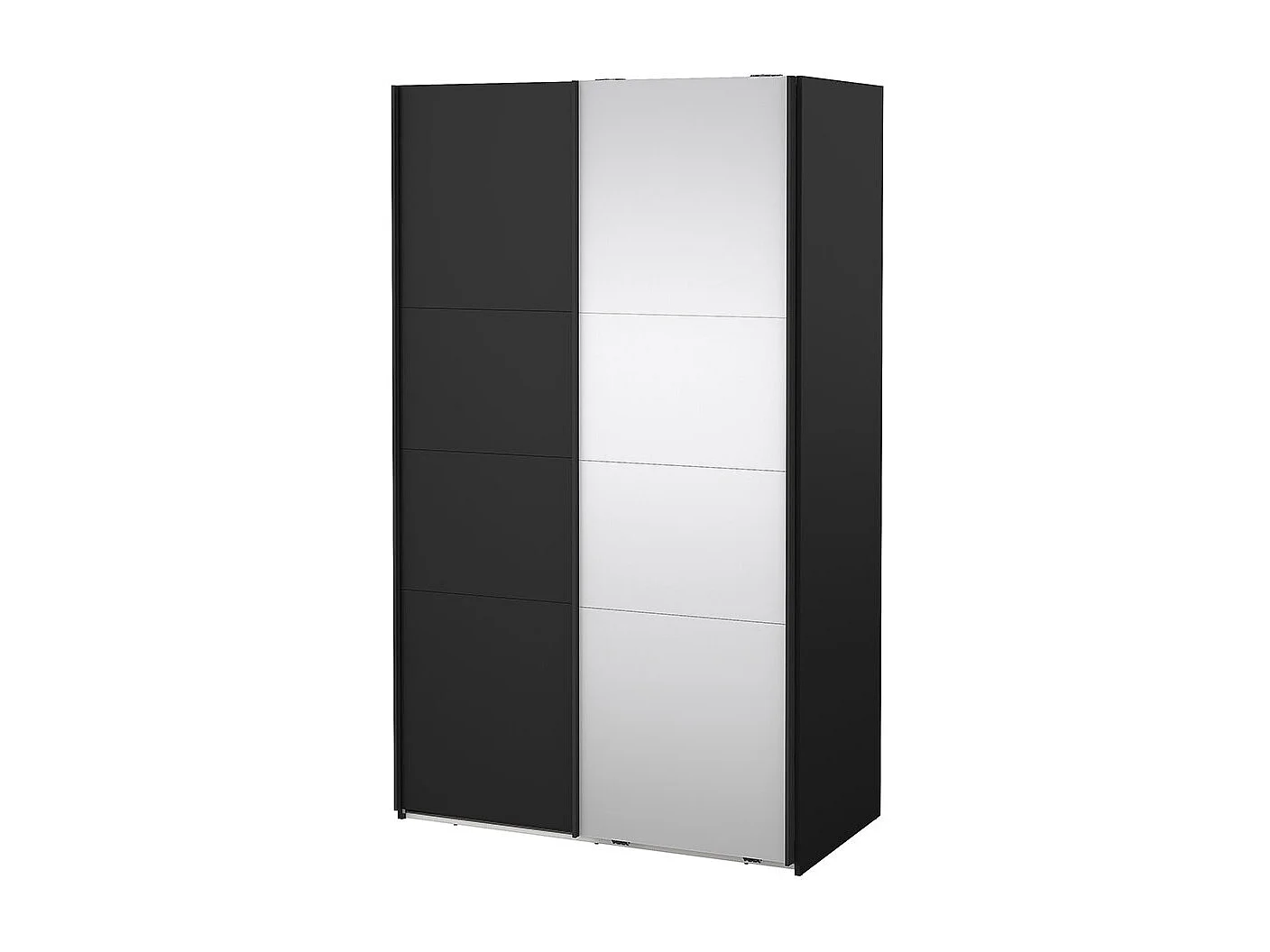 Catania armoire coulissante 2 portes 120x200cm noir mat.