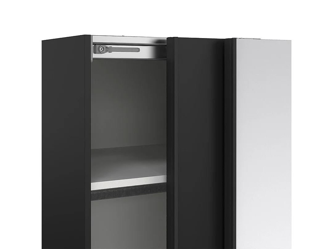 Catania armoire coulissante 2 portes 120x200cm noir mat.