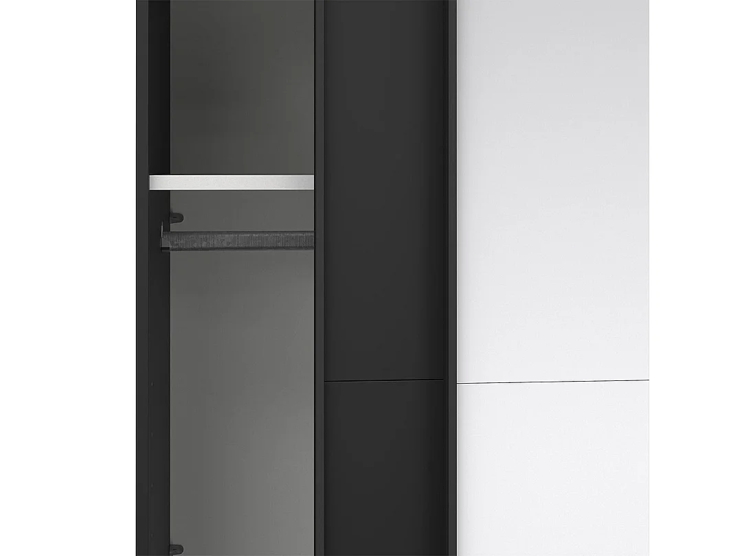 Catania armoire coulissante 2 portes 120x200cm noir mat.