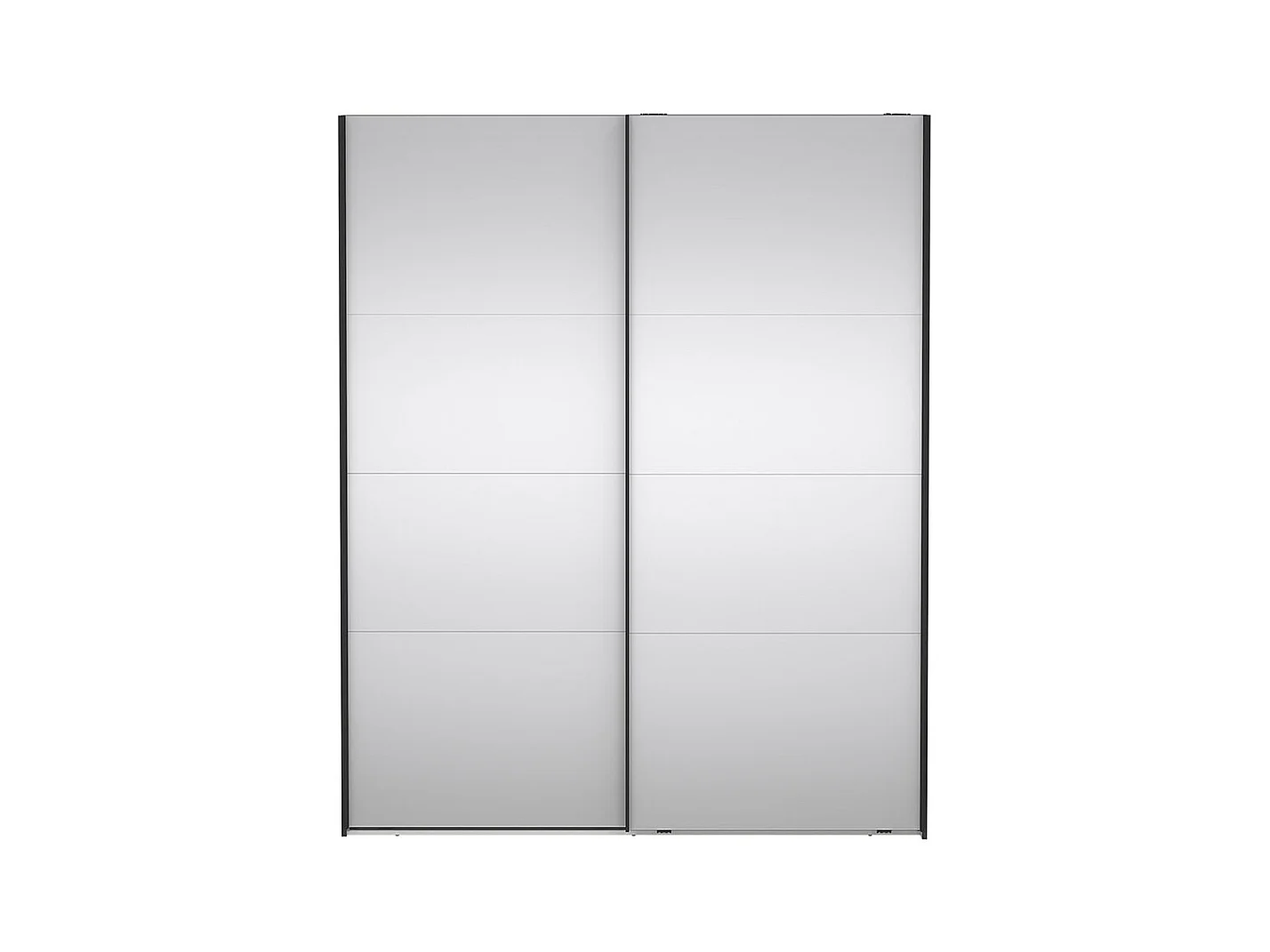 Catania armoire coulissante 2 portes avec miroir 180x220cm gris mat.