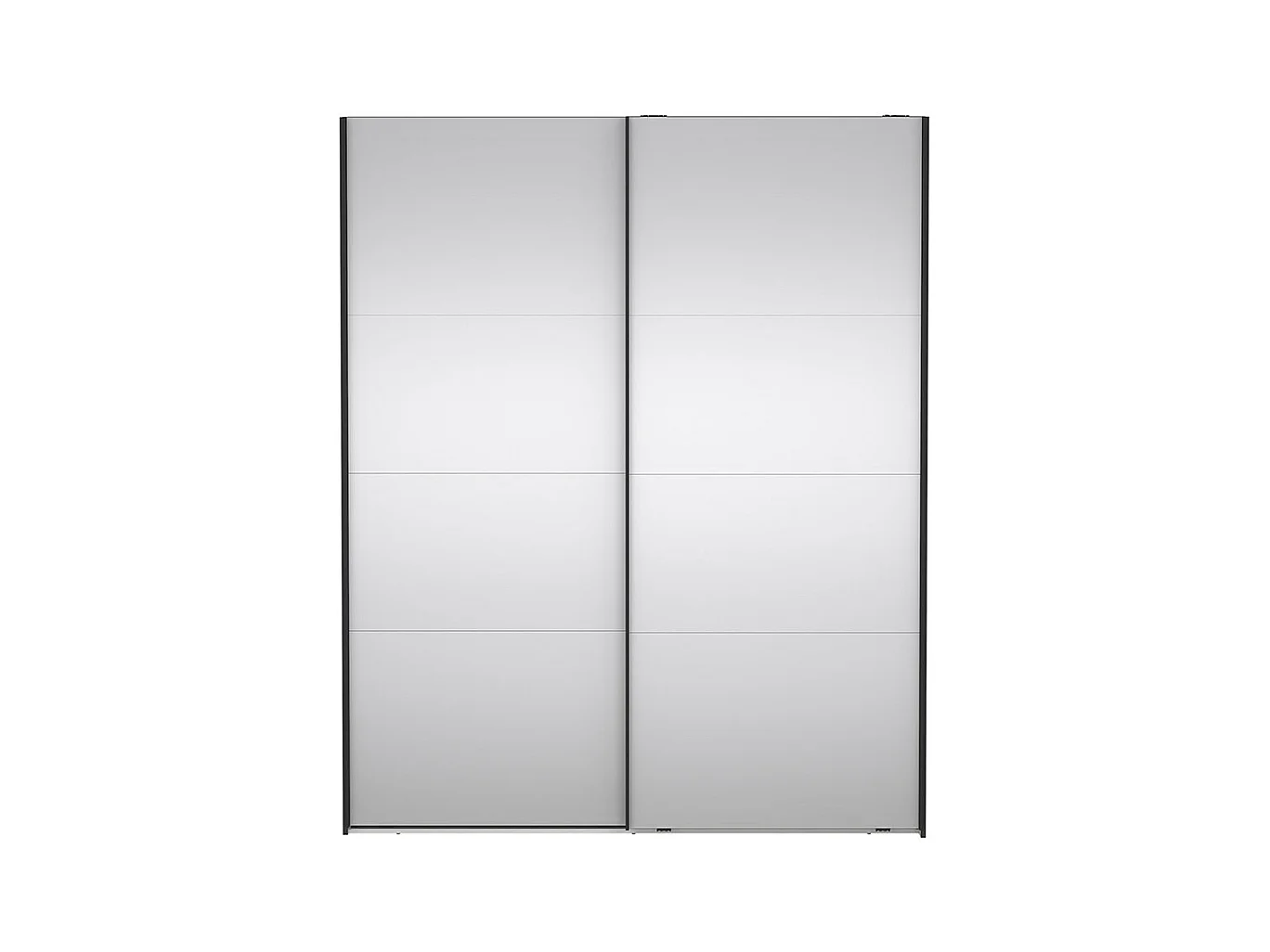 Catania armoire coulissante 2 portes avec miroir 180x220cm gris mat.