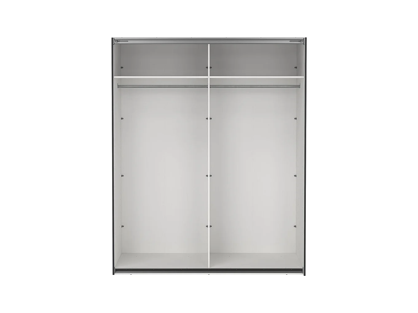 Catania armoire coulissante 2 portes avec miroir 180x220cm gris mat.