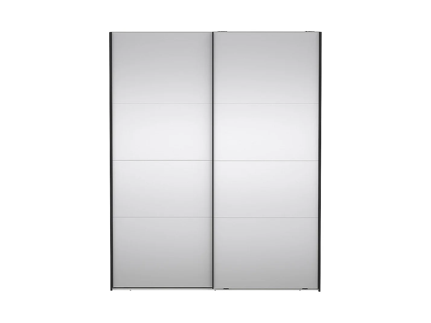 Catania armoire coulissante 2 portes avec miroir 180x220cm gris mat.